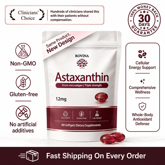 Rovina Astaxanthin - Nature’s Most Powerful Antioxidant for Whole Body Support & Cellular Protection
